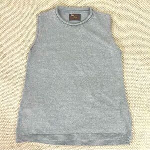 Vintage Sweater Vest with Rolled Neck